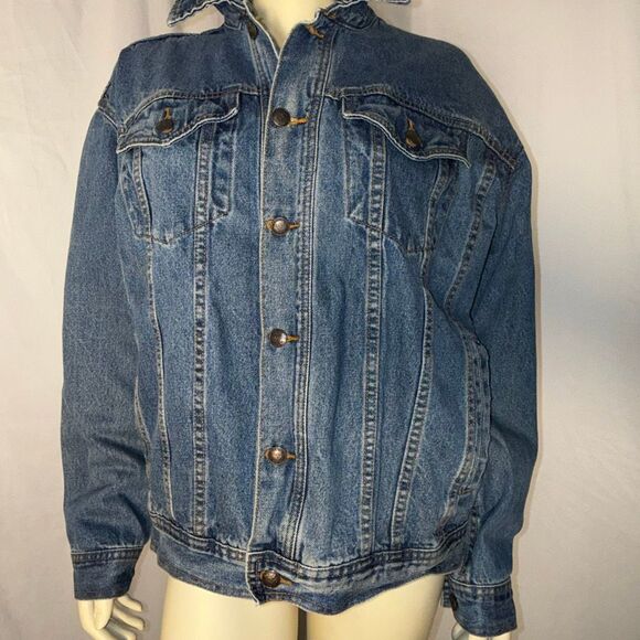 Vintage 1980s–90s Denim Gear Jean Jacket Made in Hong Kong — Size Large — Classi - Picture 4 of 11